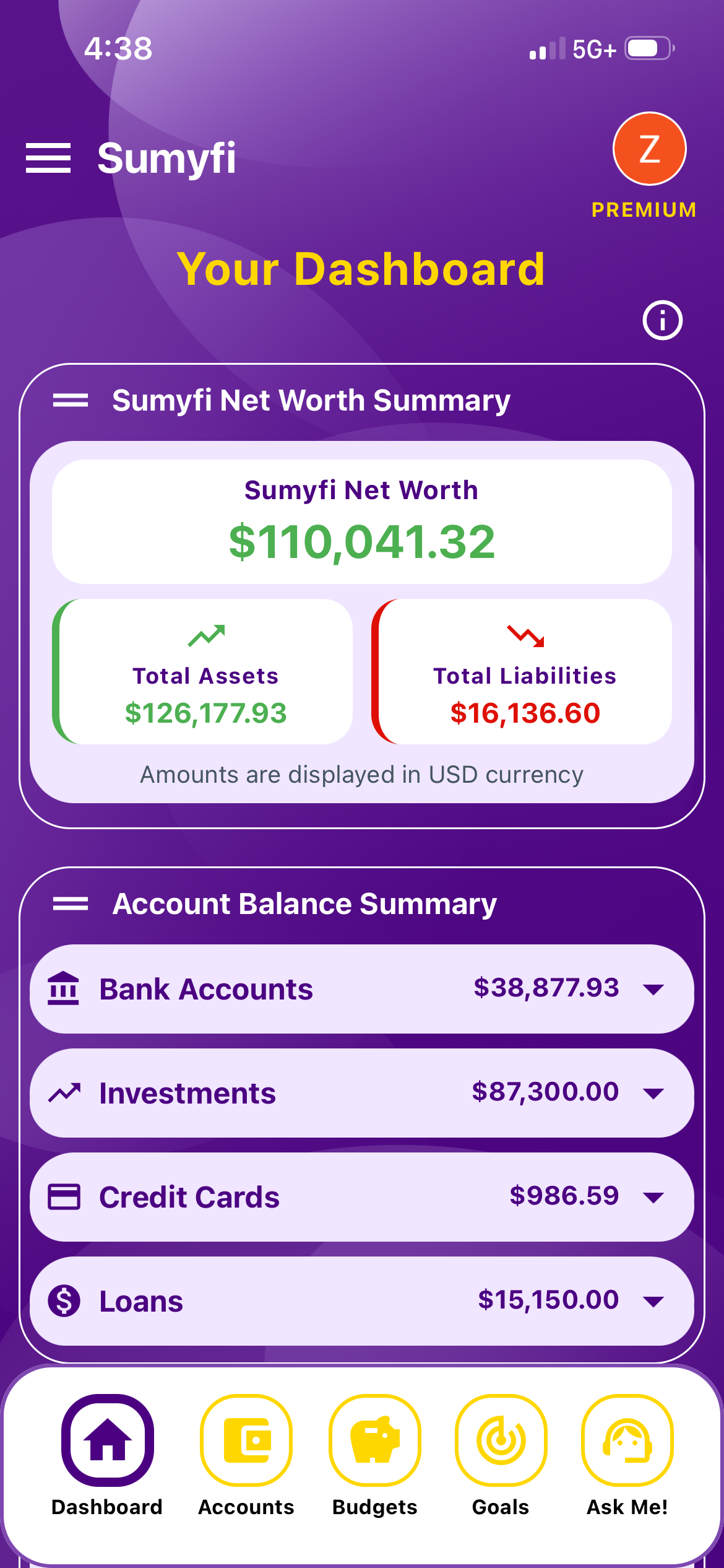 AI Subscription Tracker mobile dashboard overview