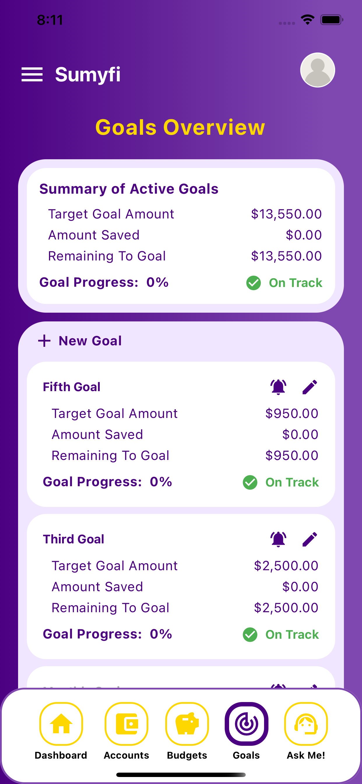 Sumyfi goals screenshot placeholder